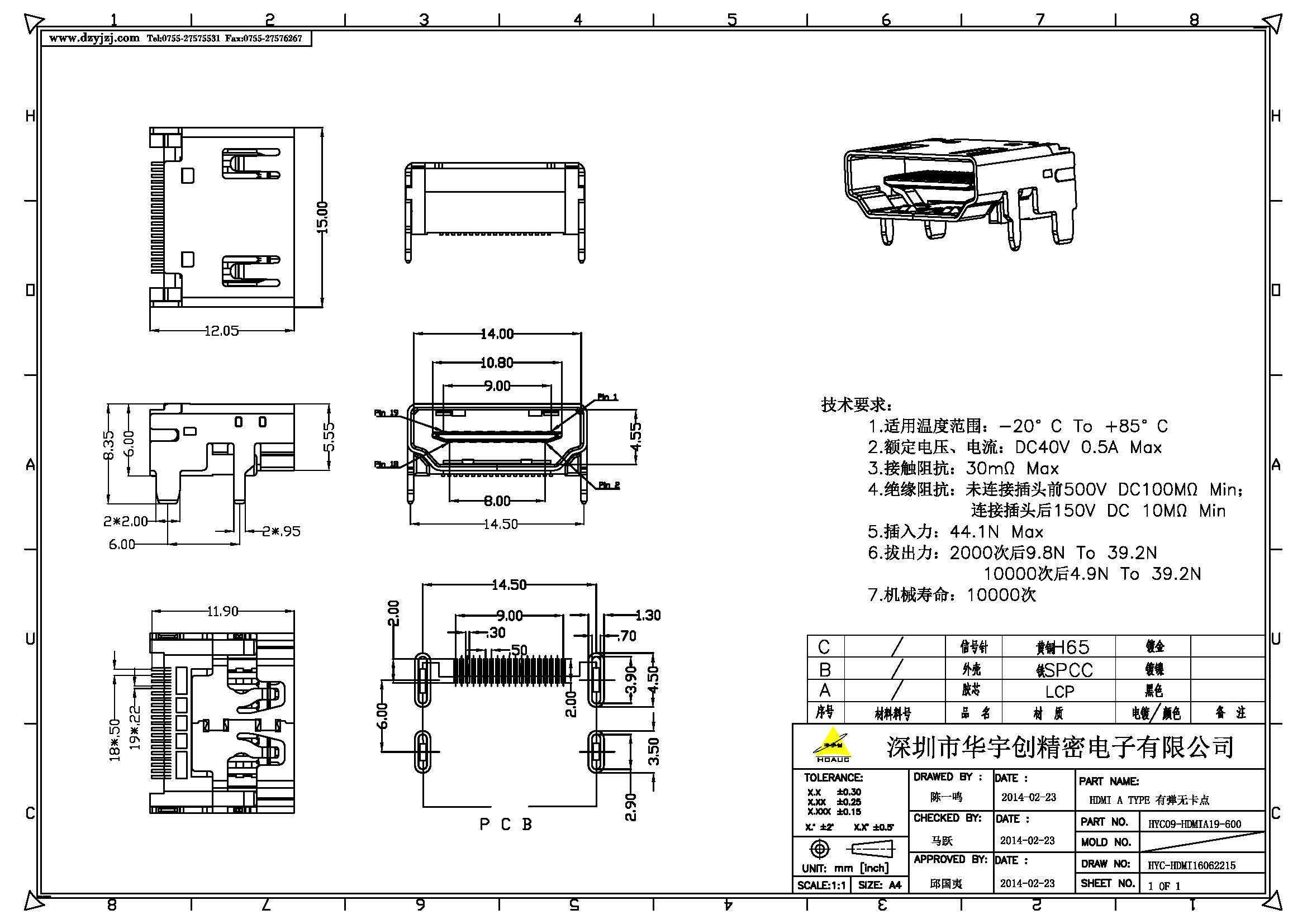 HDMI A TYPE SMT TYPE產(chǎn)品圖.jpg