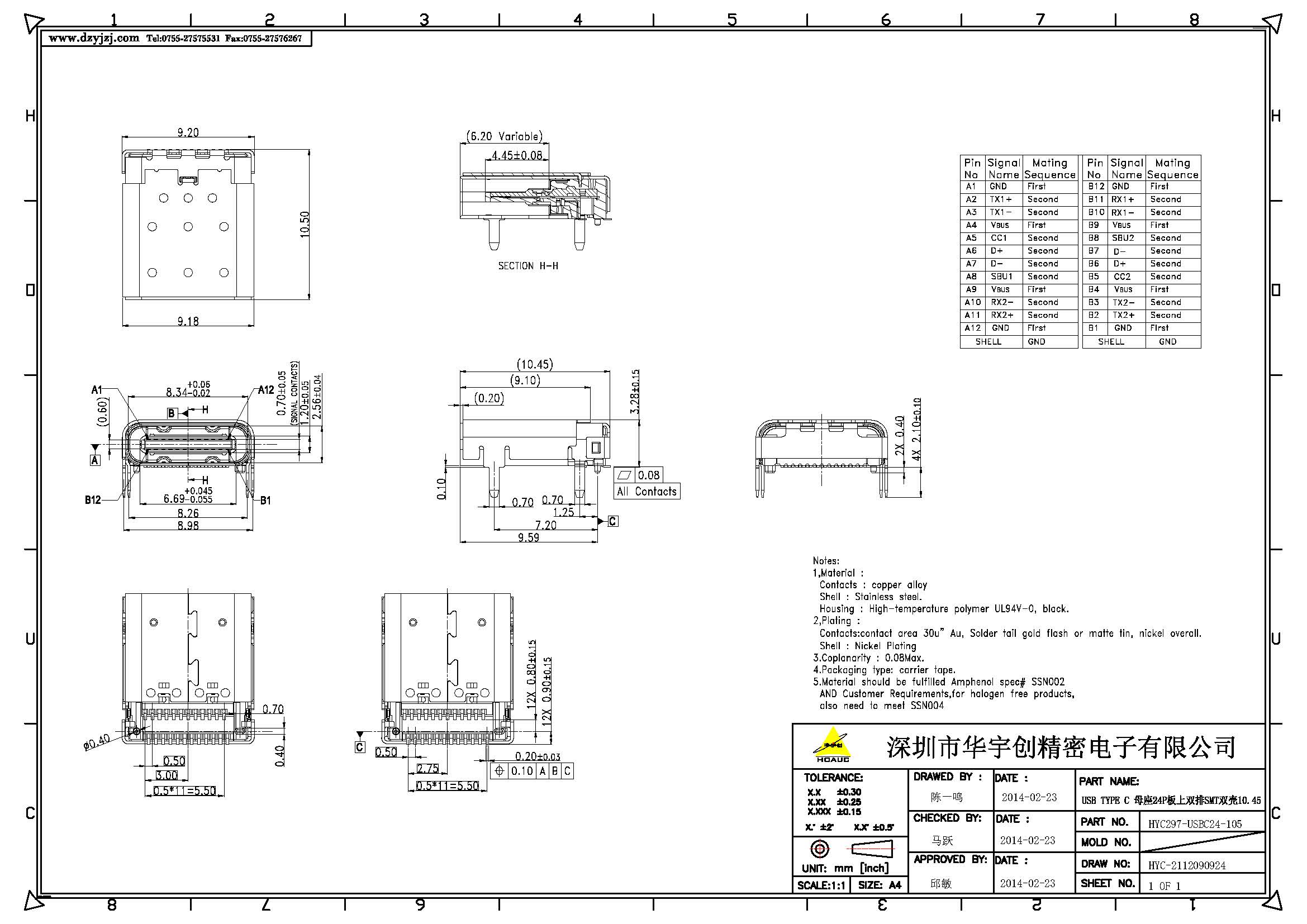 USB TYPE C 母座24P板上雙排SMT雙殼10.45_頁面_1.jpg