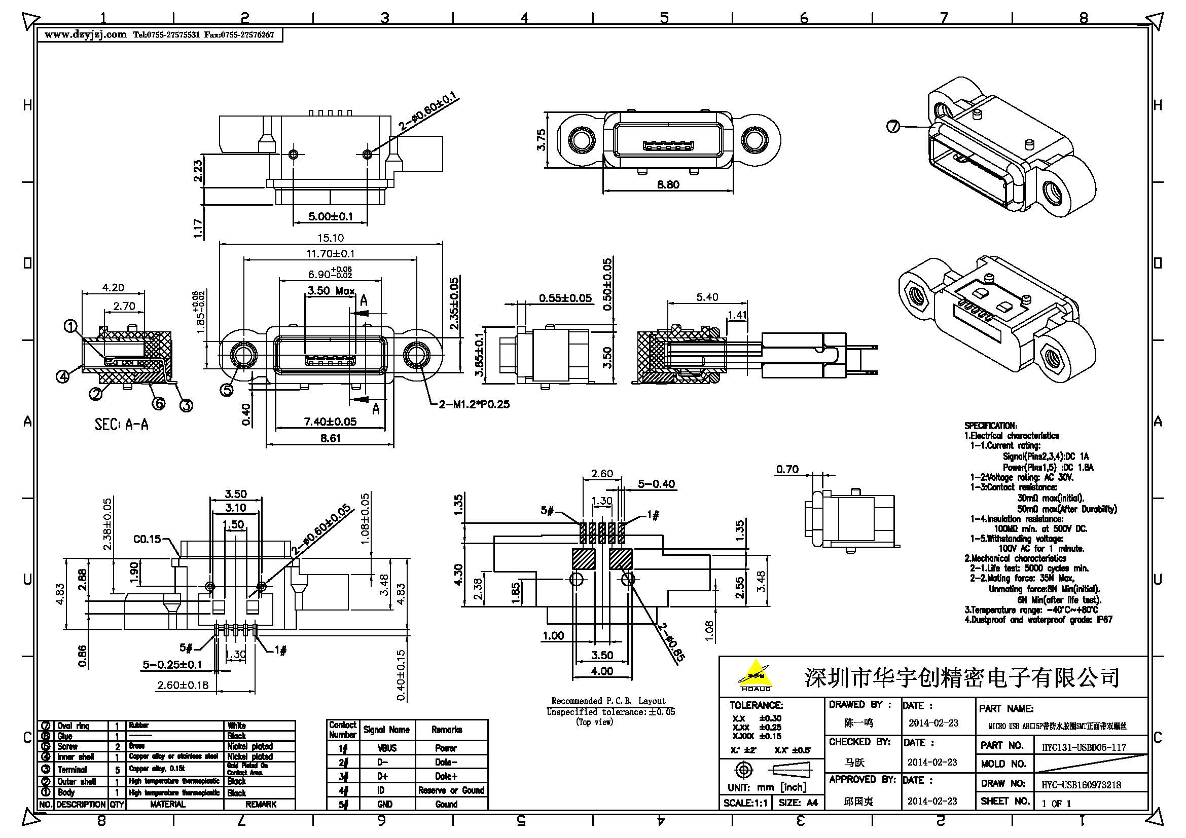 MICRO USB AB口5P帶防水膠圈SMT正面帶雙螺絲產(chǎn)品圖.jpg