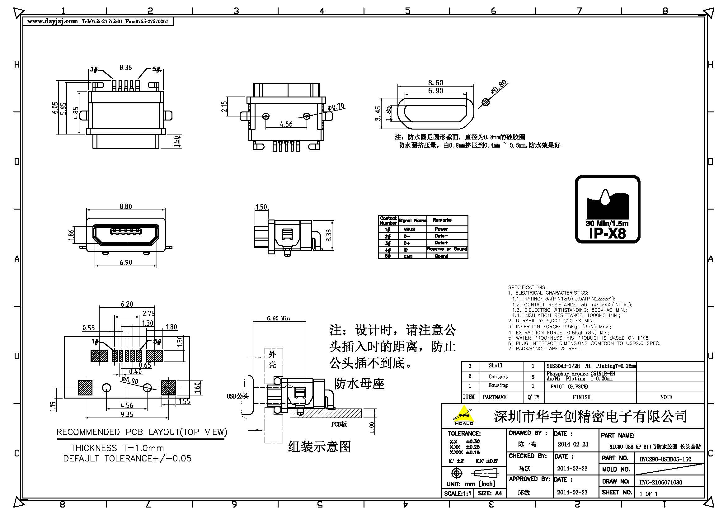 MICRO USB 5P B口帶防水膠圈 長頭全貼.jpg