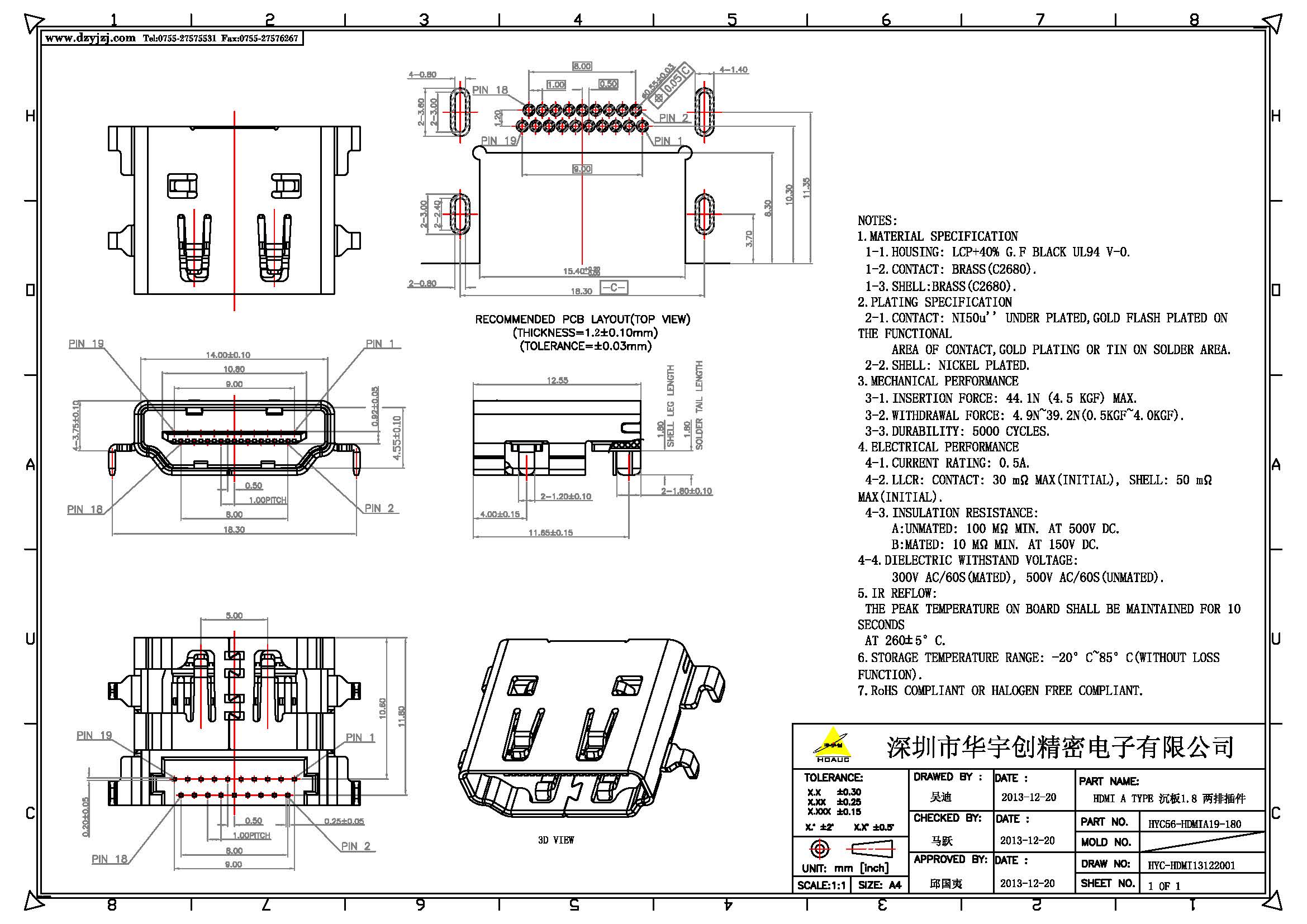 HDMI A TYPE 沉板1.8 兩排插件產(chǎn)品圖.jpg