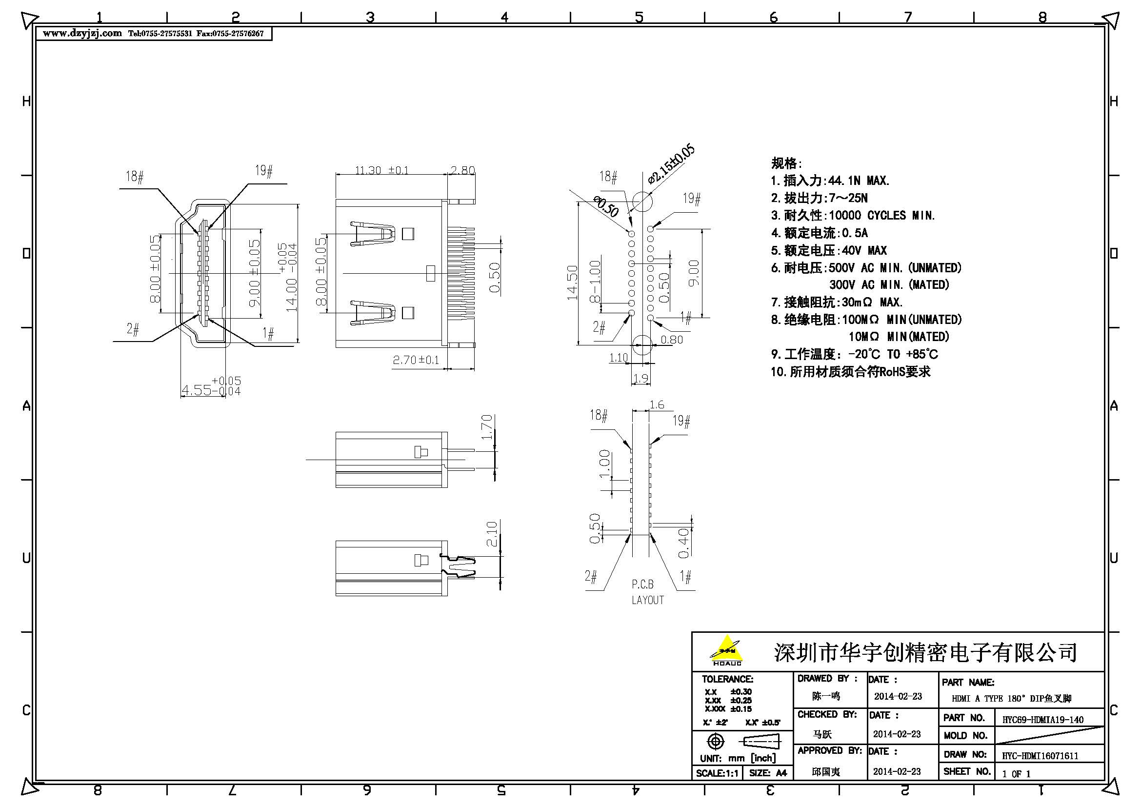 HDMI A TYPE 180°DIP 魚叉腳產(chǎn)品圖.jpg