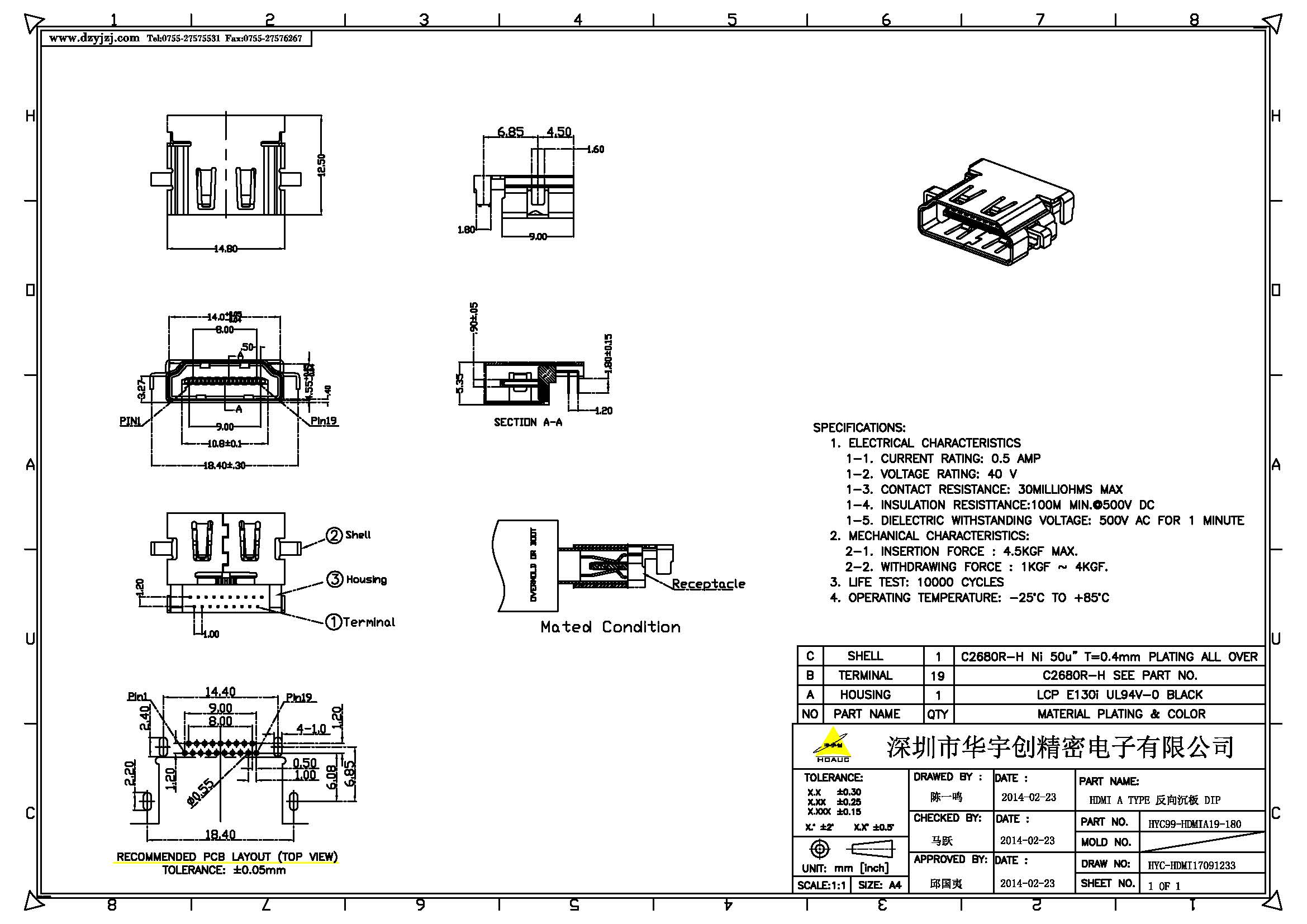 HDMI A TYPE 反向沉板 DIP產(chǎn)品圖.jpg