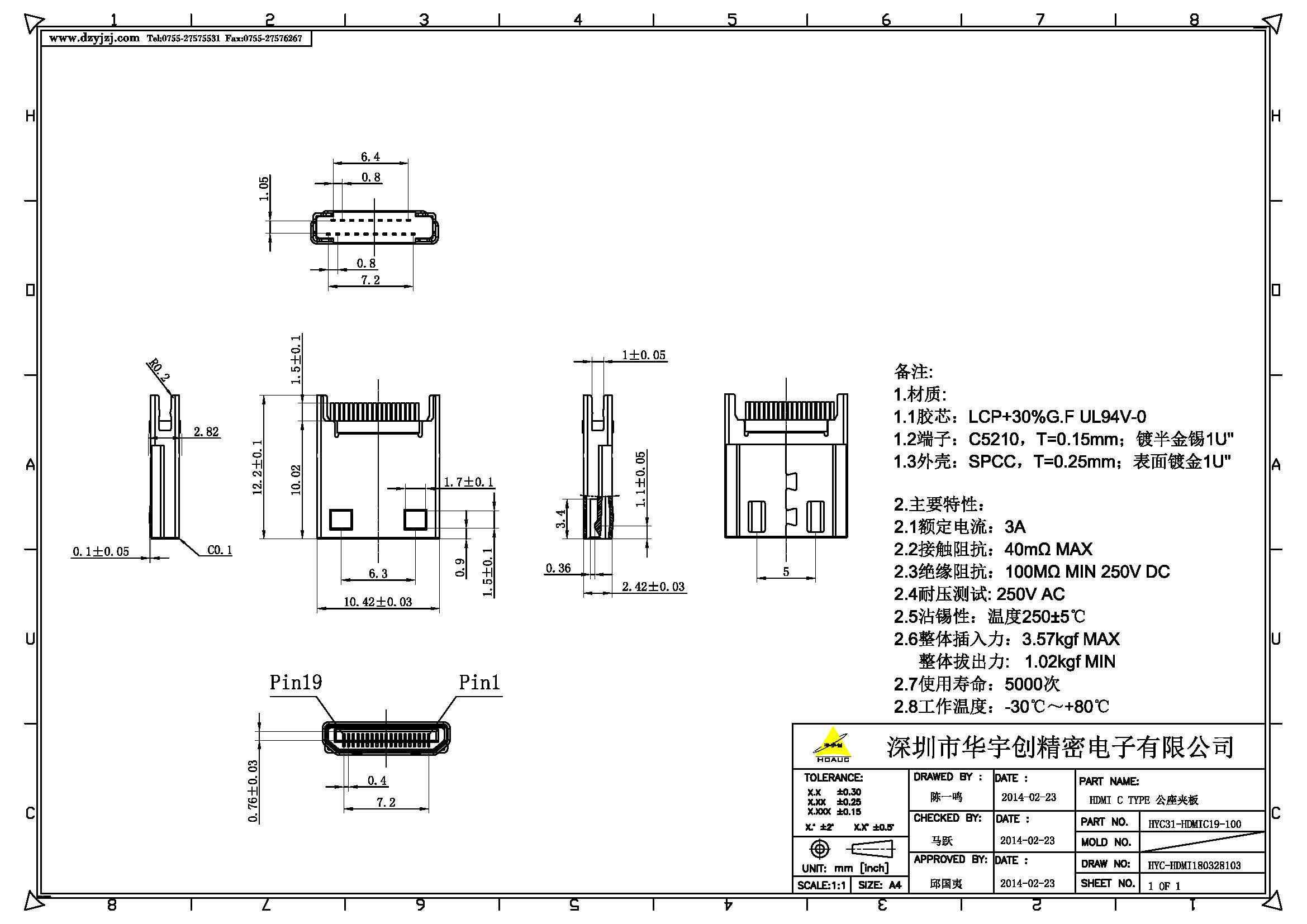 HDMI C TYPE 公座夾板1.0產(chǎn)品圖.jpg